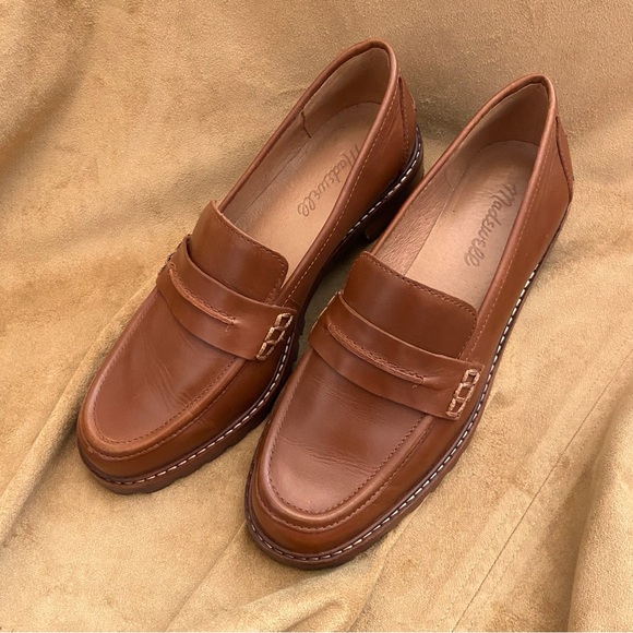 Madewell Shoes - MADEWELL Corrine Classic Leather Loafers Lugsole